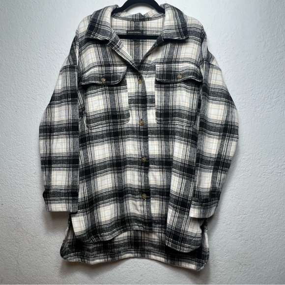 Banana Republic Wool Blend Button Down Long Sleeve Flannel Sweater - Picture 1 of 9